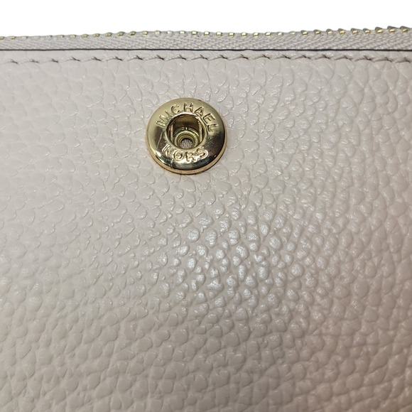 Michael Kors‎ Double Zip Wristlet Pale Pink Pebble Leather Wallet - Picture 12 of 16